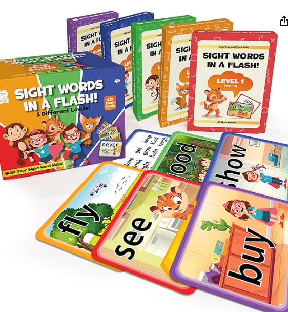 Set Of 2 Hapinest Sight Words Flash Cards Set